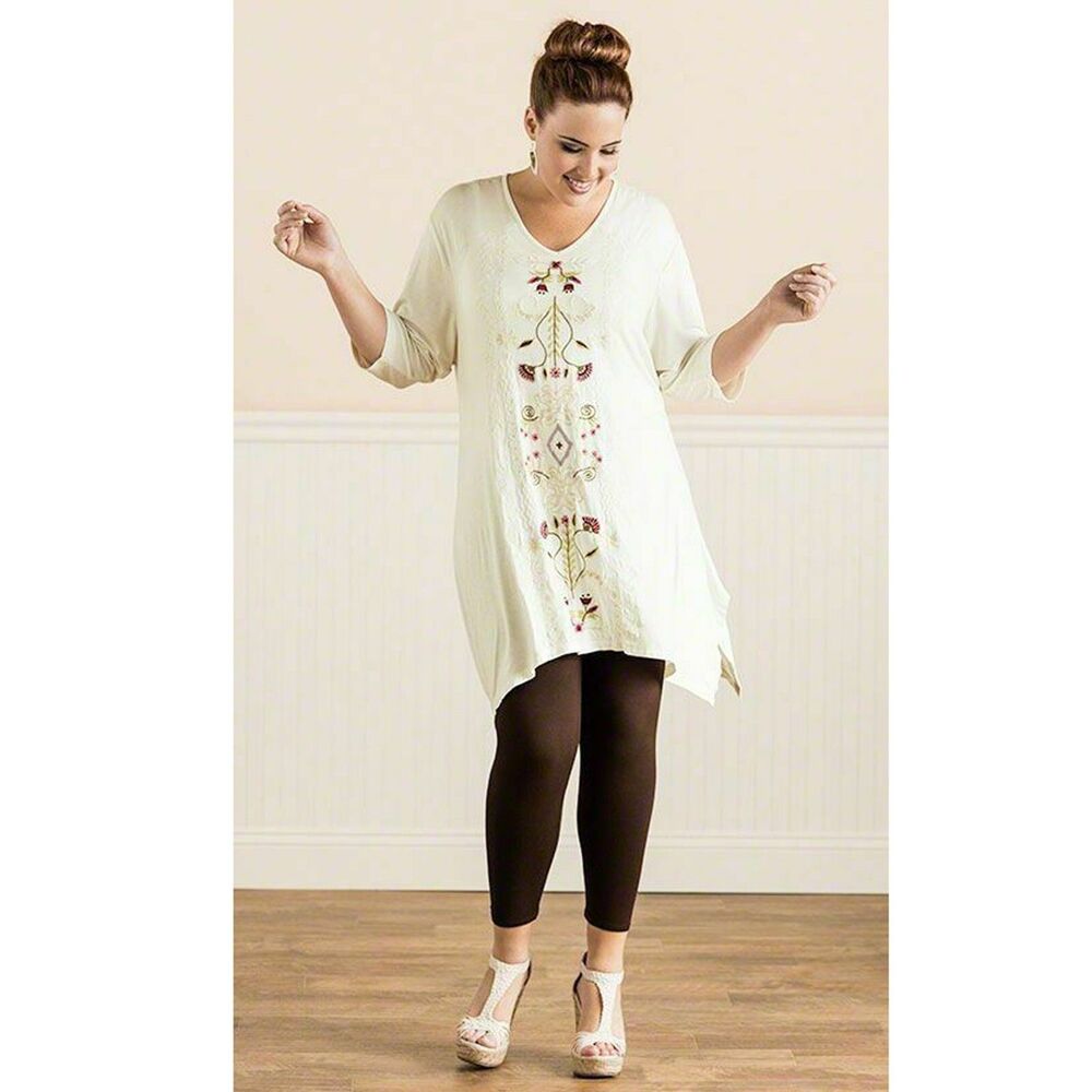 265924 Caite Anthropologie Floral Embroidered Tunic Top Asymmetrical Boho XS NEW